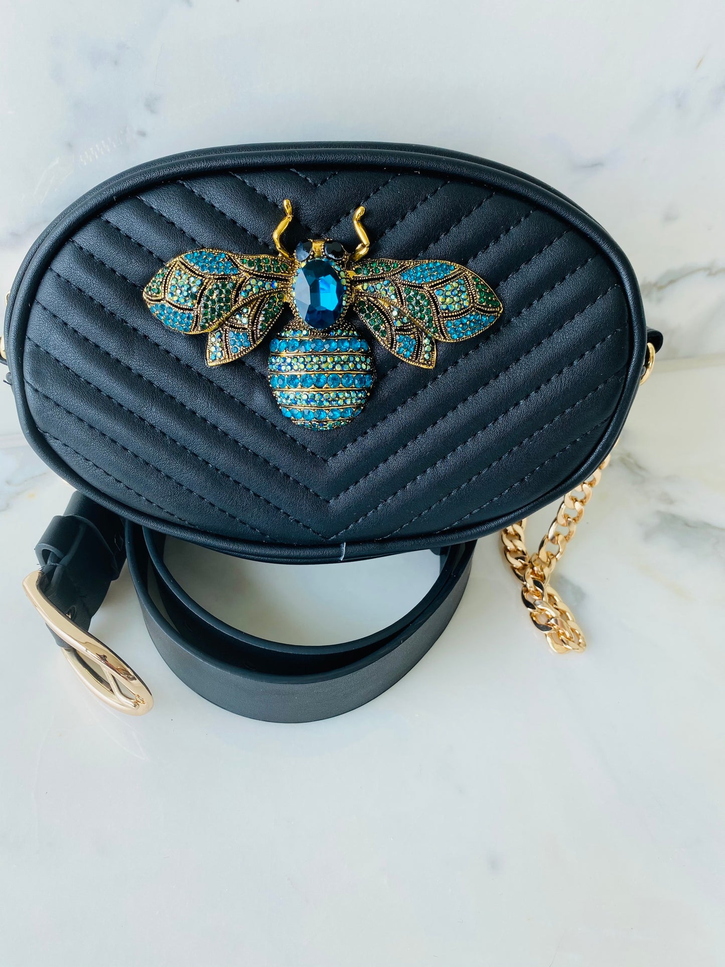 Multitasker- with our signature large Crystal Bee - large