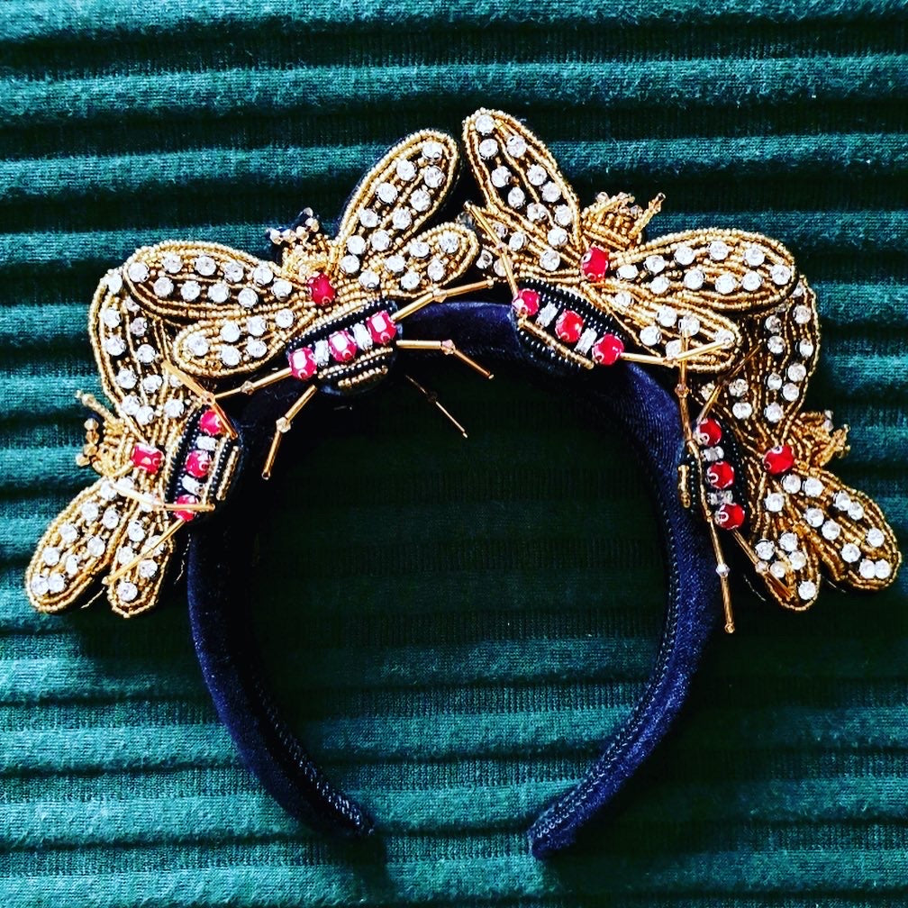 BUTTERFLIES SATIN HEADBAND