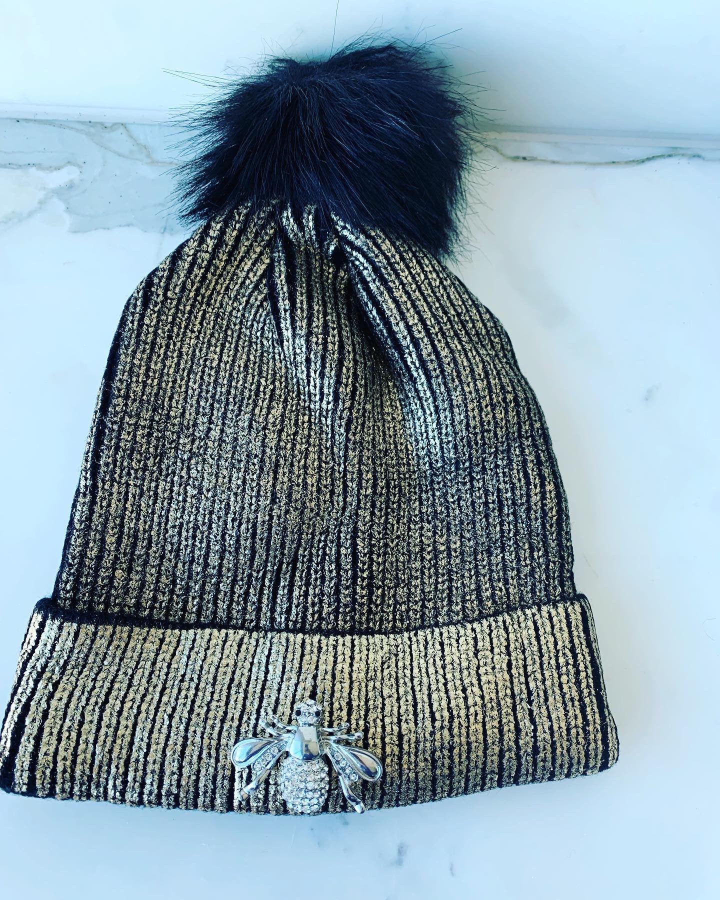 KID'S GOLD METALLIC BEANIE