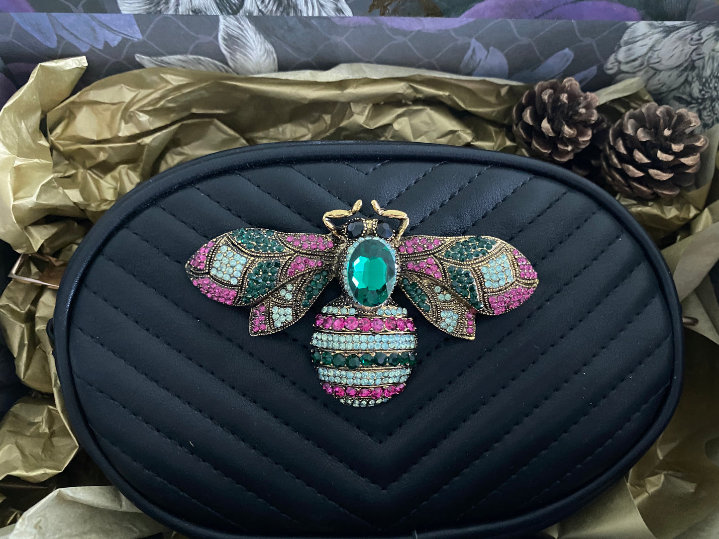 Multitasker- with our signature large Crystal Bee - large