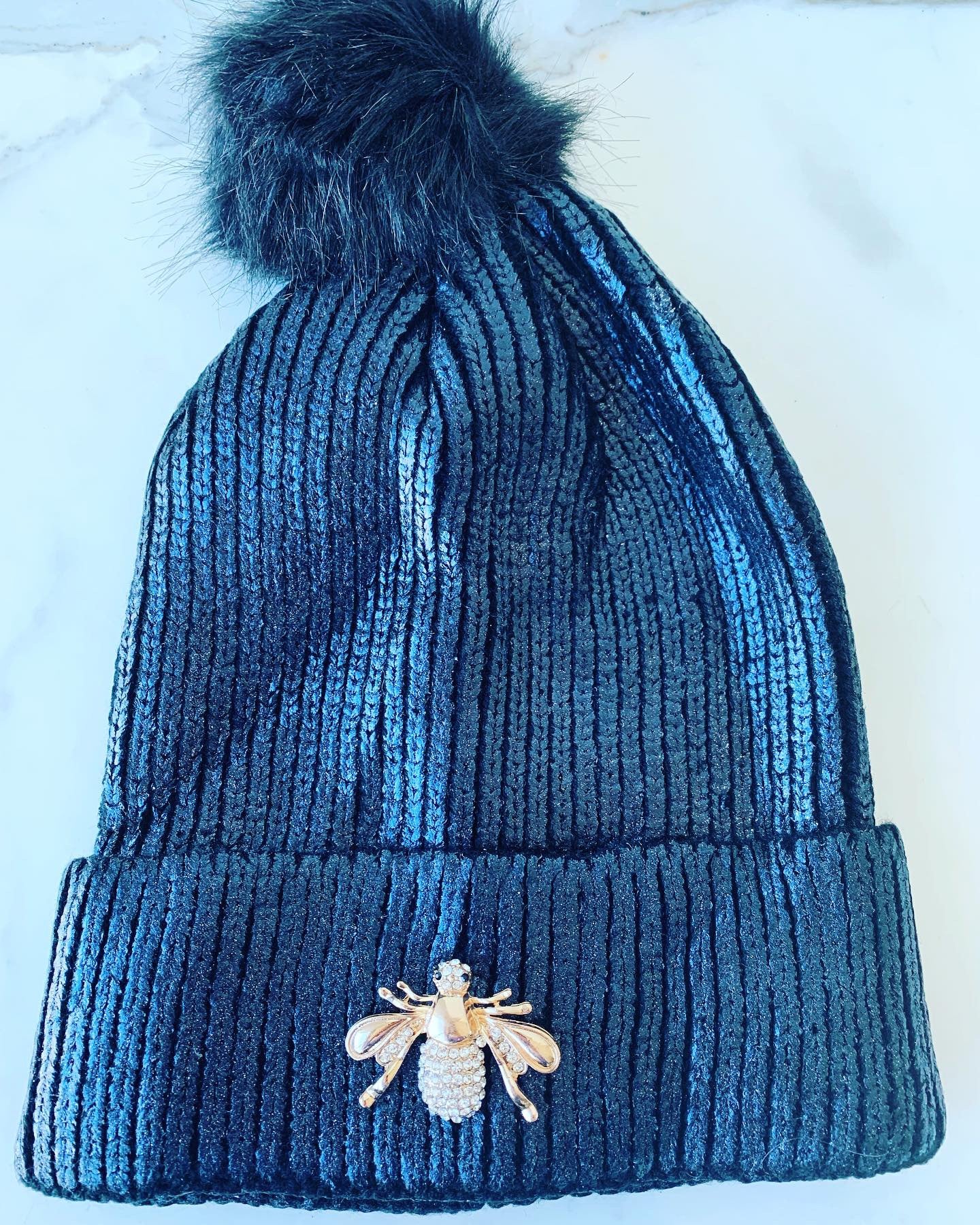 KID'S GOLD METALLIC BEANIE