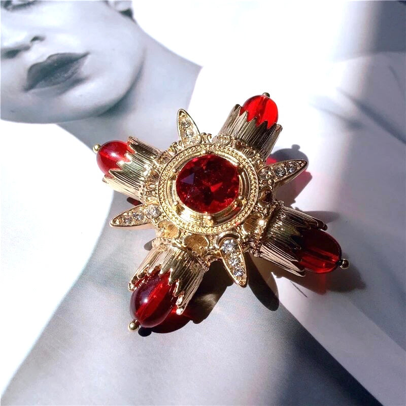 Ruby Stone Brooch Ruby Brooch – BlingedOfficial