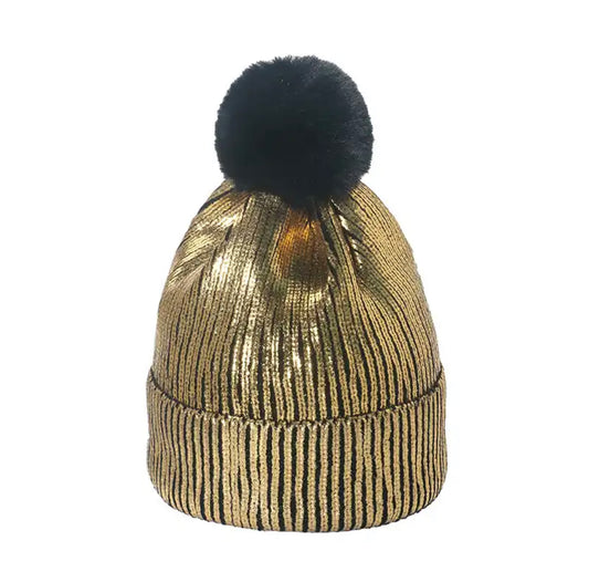 Rainbow metallic beanie