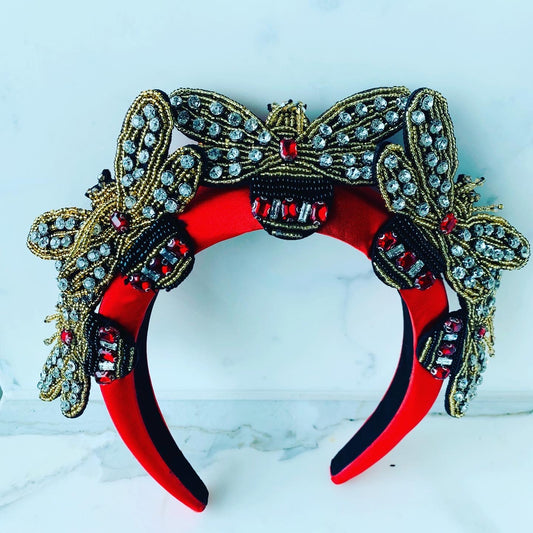 BUTTERFLIES SATIN HEADBAND