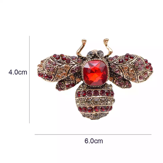 CRYSTAL ENCRUSTED BEE BROOCH (SMALL)