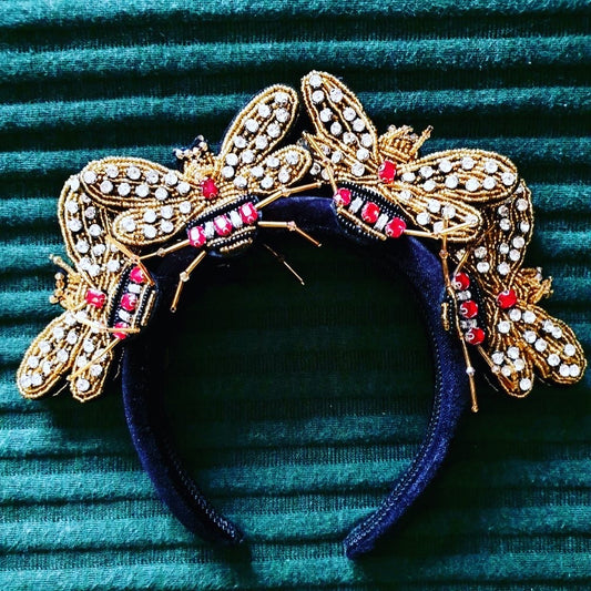 BUTTERFLIES SATIN HEADBAND