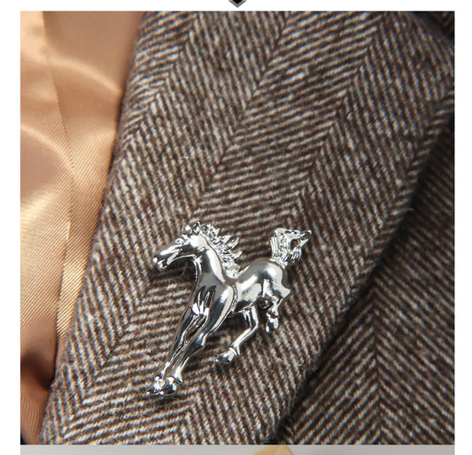 STALLION BROOCH (Silver or Gold)